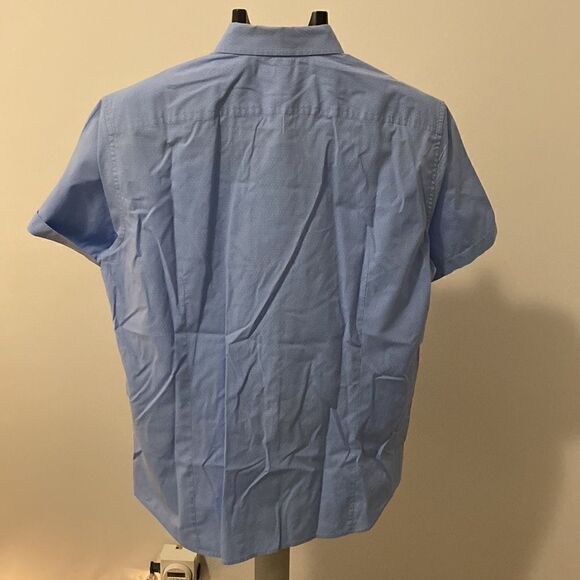 Banana Republic Blue Geometric Print Short Sleeve Button Up Medium (M) Mens - Picture 6 of 6